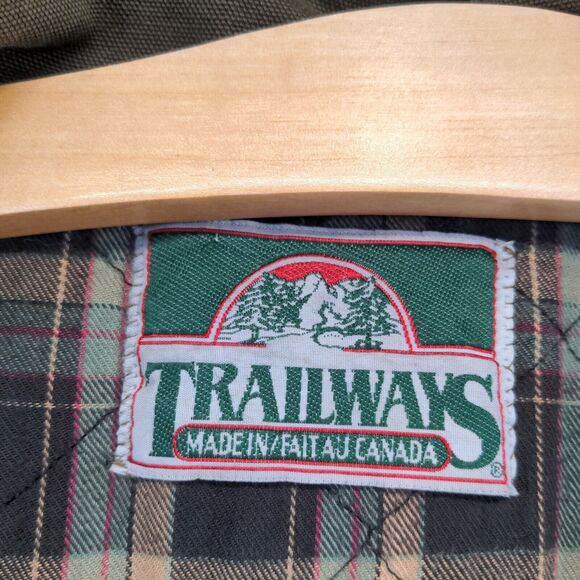 Trailways Men's Full Zip Flannel Lined Hooded Chore Field Jacket Brown XL Cotton - Picture 11 of 15